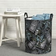 thumbnail image 5 of Laundry Basket, Grim Reaper Tombstones Pattern Laundry Hamper Waterproof Laundry Bag Clothes Hamper Laundry Bin with Handles for Bedroom, Living Room, Kids Room, 5 of 6