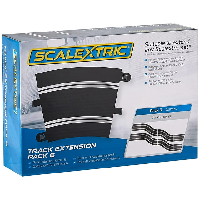Paquete de extensión Scalextric a escala 1:32 con radio de 3 curvas x 8