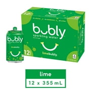 Boisson à base d’eau pétillante bubly lime, 355mL, 12 canettes