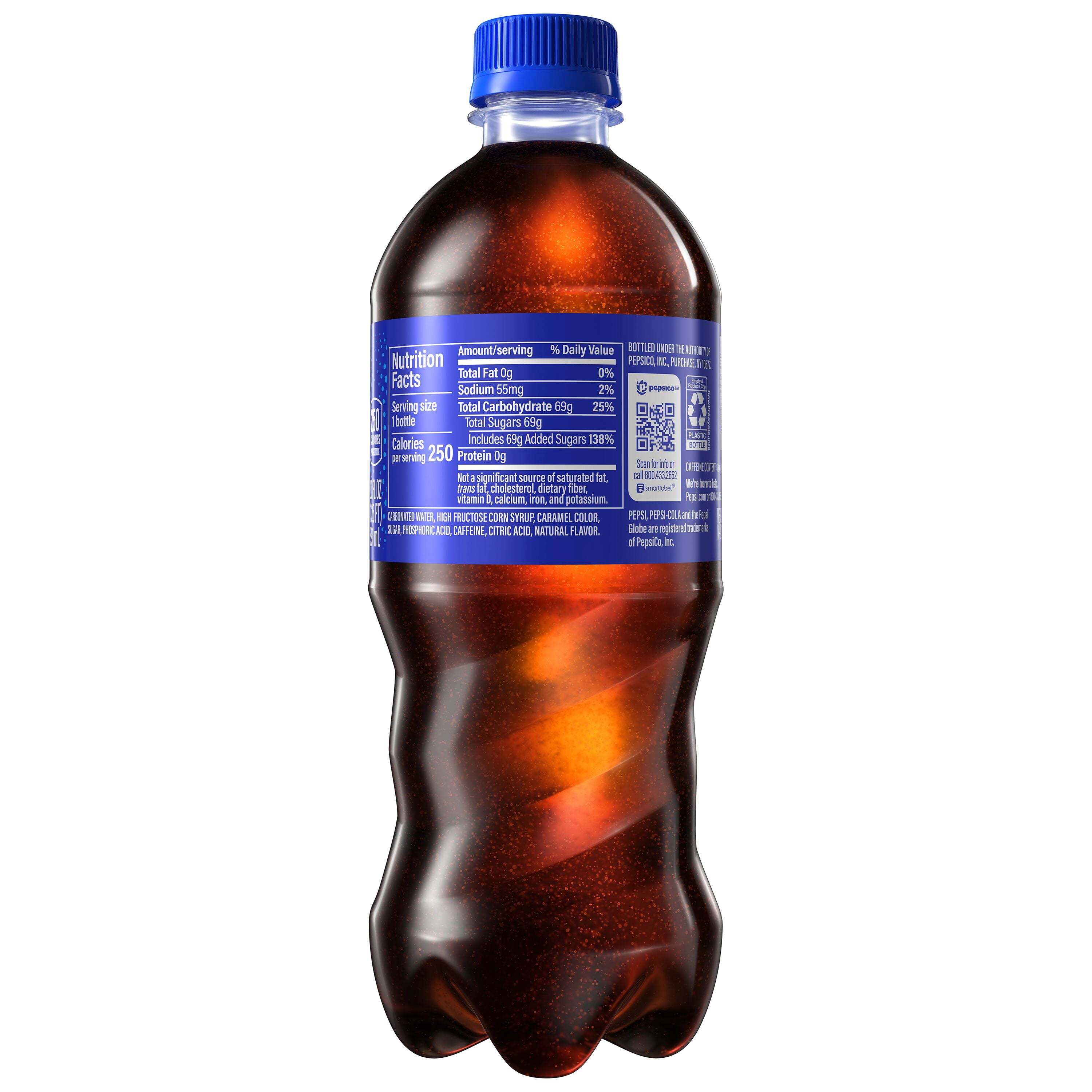 (5 pack) Pepsi Cola Soda Pop, 20 fl oz Bottle
