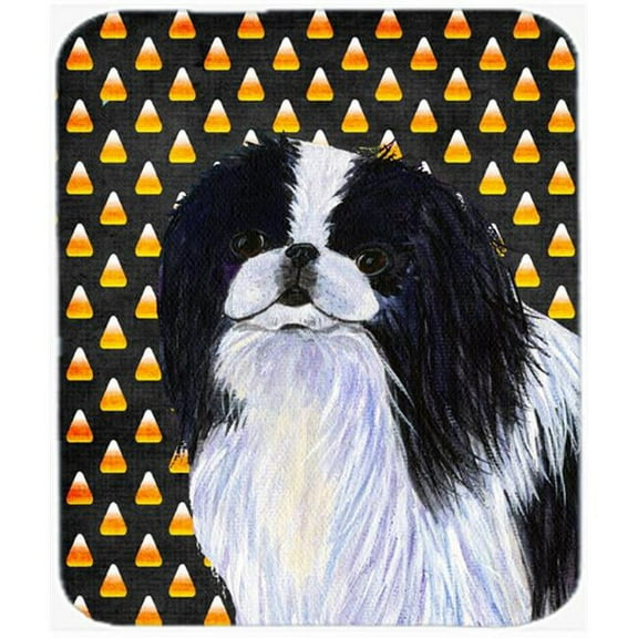 Carolines Treasures Japanese Chin Candy Corn Halloween Portrait Mouse Pad