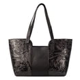 thumbnail image 3 of Bolso de Dama AngeLozano  De Piel Sintetico Charol con Cincelado Modelo Mazatlan Negro, 3 of 6