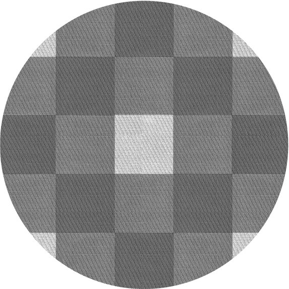 Ahgly Company Indoor Round Patterned Ash Gray Area Rugs, 3' Round