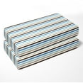 thumbnail image 2 of Bacati Mod Diamond Aqua & Chocolate Stripes Crib Fitted Sheets 2 ct Pack 27" x 52”, 2 of 7