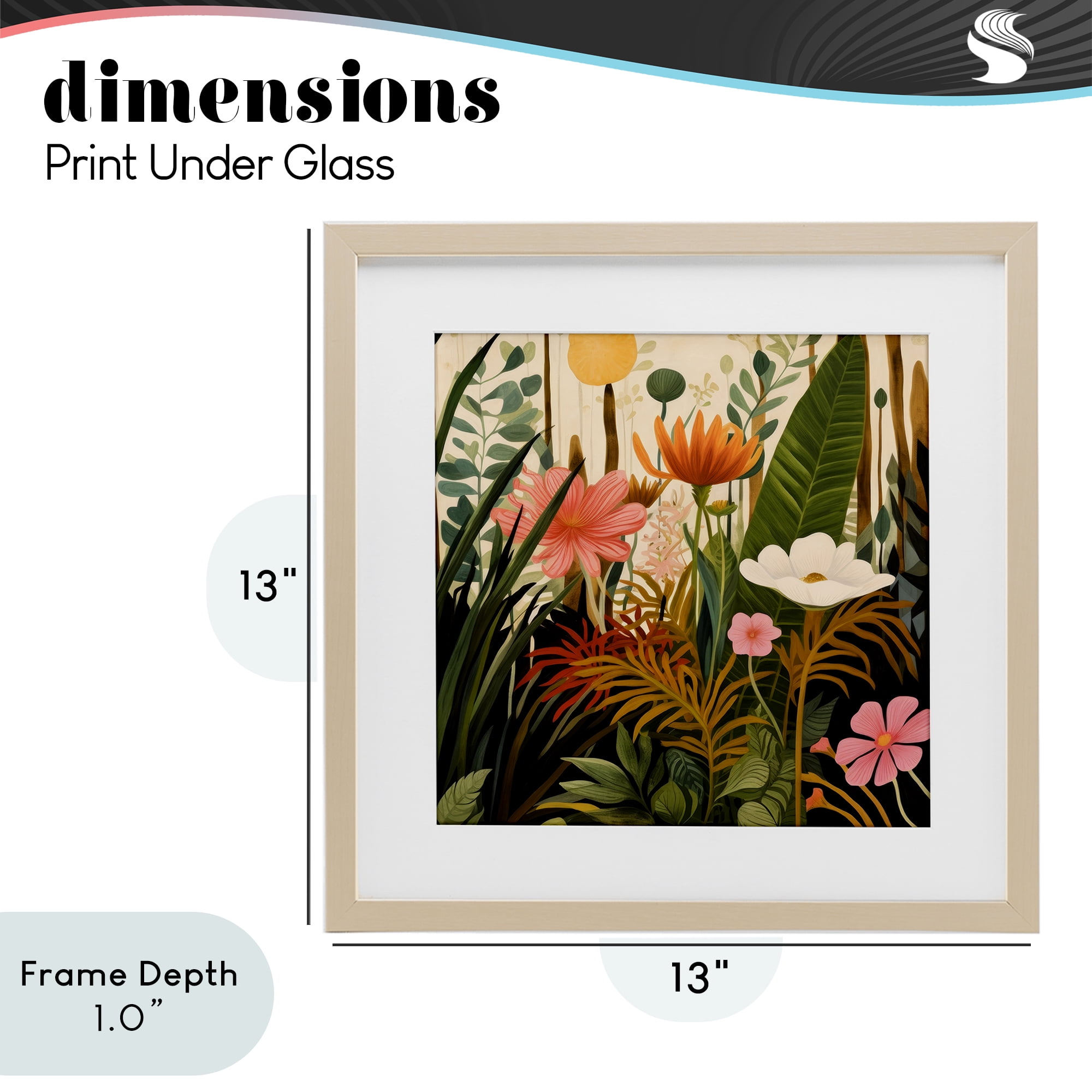 Stupell Industries Botanical Embrace in the Jungle Birch Framed Print Under Glass, design by Lazar Studio