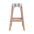 thumbnail image 3 of Butler Specialty Company Robias Rectangular Rattan 30" Bar Stool - Gray & White, 3 of 6