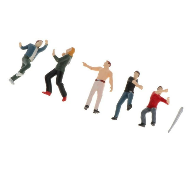 KLKCMS 1:64 Scale Tiny People Model Diorama Character Fights Man Baseball Figure for Style 1