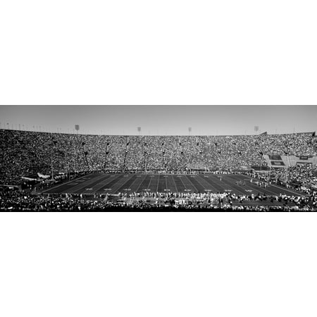 - High angle view of a football stadium full of spectators Los Angeles Memorial Coliseum City of Los Angeles California USA Canvas Art - Panoramic Images (6 x 18)