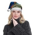 thumbnail image 5 of Bingfone Colorful Coral Reef Santa Hat for Adults,Unisex Christmas Hat Hats Extra Thicken Classic Plush for Christmas New Year Festive Holiday, 5 of 6
