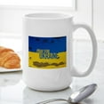 thumbnail image 6 of CafePress - Pray For Ukraine Sweatshirt, Stand With Ukrai Mugs - 15 oz Ceramic Large White Novelty Mug, 6 of 6