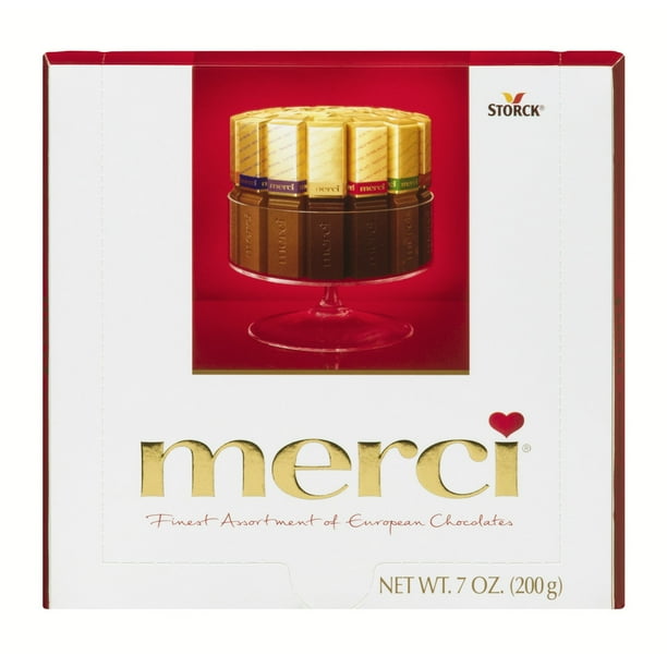 Merci Finest Assorted Chocolate Candy Gift Box, 7.04 Oz