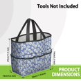 thumbnail image 3 of Daisy Flowers Garden Tools Bag, Water-proof Oxford Garden Tote Home Organizer Gardening Tool Bag Kit Holder with 8 Pockets for Indoor and Outdoor Gardening(Tools Not Included), 3 of 6