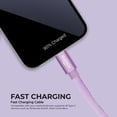 thumbnail image 5 of Liquipel Powertek Velvet Type-C Fast Charger Cable, 6ft USB-C for Galaxy, Note, Tab, MacBook - Purple, 5 of 7