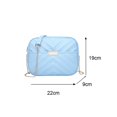 thumbnail image 4 of Bolsa de mensajero de cuero PU para mujer, bandolera de hombro, de cadena de Color sólido Ndcxsfigh Para Estrenar, 4 of 7