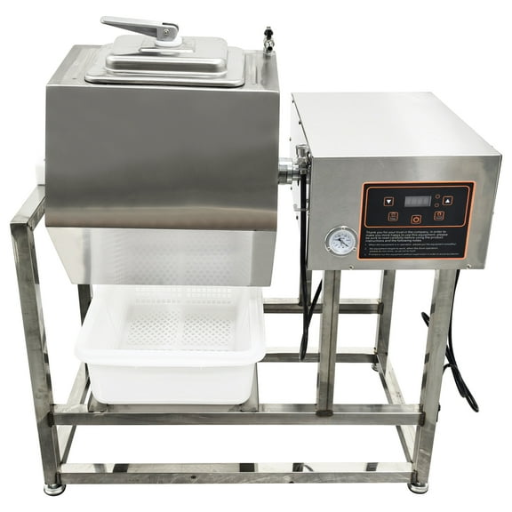 70L Vacuum Pump Meat Vegetable Tumbler Marinator Food Vacuum Curing Machine with Hexagonal Barrel 110V