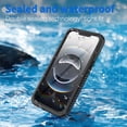 thumbnail image 5 of Dteck for iPhone 17e / iPhone 16e Case Waterproof, Built-in Lens & Screen Protector 360° Full Body Heavy Duty Protective Shockproof IP68 Underwater Case for iPhone 16e/17e,Black, 5 of 8