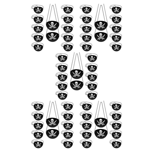 Injueey 1 Set Pirate Eye Patch Felt Blinder Blindfold Toy Eye Supply Matching Costume One Skeleton Elements for Household Kindergarten No.1 5Conjunto