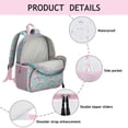 thumbnail image 3 of Funny Pig Cartoon Student Backpack – Watercolor Animal Print with Floral Farm Pattern, Artistic and Abstract Pig Design, 3 of 6