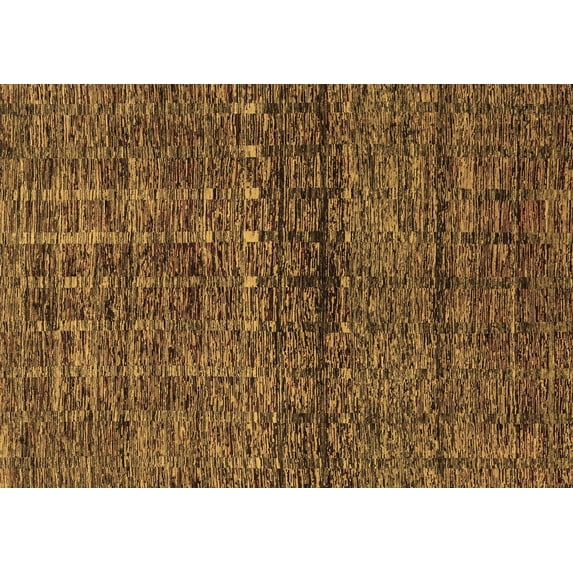 Ahgly Company Indoor Rectangle Abstract Brown Modern Area Rugs, 6' x 9'