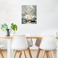 thumbnail image 3 of Zen Water Lily Canvas Wall Art for Living Room Yellow Flower and Butterfly with Grey Zen Stone on Water Paintings Wall Decor Modern Spiritual Yoga Spa Wall Art for Bedroom Decor,16L X 12W inches, 3 of 7
