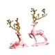 thumbnail image 5 of 2x Estatuas de ciervos Estatuas de reno Decoración de de Figura de animales minimalistas Sentón Pareja de alces para, 5 of 9