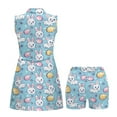 thumbnail image 5 of COEQINE Easter Bunny Egg Polka Dot Blue Print Tennis Dress for Women with Shorts 2 Pockets Breathable Lightweight Athletic Dresses with Sleeveless and V-Neck, XS, 5 of 7