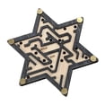 thumbnail image 4 of Juego de laberinto de madera, laberinto de canicas, juguete de lógica educativo, divertido, juego de mesa hexágono, 4 of 9