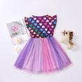 thumbnail image 6 of Mercatoo Toddler Pageant Dresses Kids Baby Girls Fly Sleeve 𝐅loral Prints Tulle Dress Stylish Dance P𝐚rty Dresses Clothes, 6 of 8