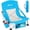 Low Back Blue 1 Pcs, variant on Folding Beach Chair for Adults: Low/High Back Chairs with Carry Bag - Extra Wide Seat Chair with Comfortable Pillow & Storage Pocket (1 Pack & 2 Pack, Blue)