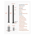 thumbnail image 6 of Cable Railing Post 4-Pack, 42 Inch Stainless Steel Deck Railing Posts with Pre-Drilled Holes, Black Horizontal Railing Kit for Decks, Stairs, Porches, 6 of 7