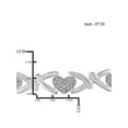 thumbnail image 4 of White Diamond Accent Sterling Silver Heart Bracelet, 7.5, 4 of 4
