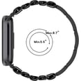 thumbnail image 2 of KOMI Compatible with Xiaomi Mi Smart Band 8 Silicone Strap Metal Adjustable Woven Strap Smart Watch Wristband Accessories for Women Men Replacement Bands, 2 of 7