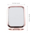 thumbnail image 2 of Espejo de maquillaje de aumento de doble cara, espejo de maquillaje de sobremesa cuadrado, espejo de tocador plegable de escritorio con soporte (oro rosa), 2 of 4