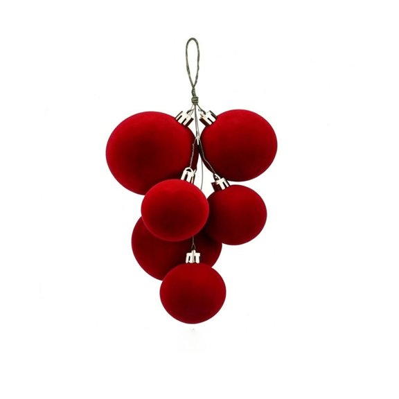 WWG 4 Pack Plastic Christmas Ball Ornaments, Multi Sized Hanging Tree Decorations with Loops, Indoor Holiday Party Decor, Christmas Tree Accessories, Christmas Decorations for Home, Xmas Ball Set