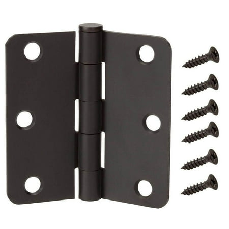 Everbilt 3 1 2 In X 1 4 In Radius Oil Rubbed Bronze Door Hinge