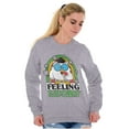 thumbnail image 4 of St Paddys Feeling Lucky Tootsie Owl Sweatshirt for Men or Women Brisco Brands S, 4 of 6