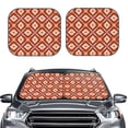 thumbnail image 6 of Lsque 70s Retro Style 2 PCS Windshield Sun Shade | CarFoldable Window Covers | Car Accessories Reflect UV for Universal Cars SUV Truck | Medium, 6 of 7