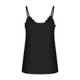 thumbnail image 5 of GA WEIHUA Women's Eyelet Embroidery Camisole Sexy Lace Trim V Neck Tank Tops Sleeveless Spaghetti Strap Vest Loose Fit Casual Summer Flowy Blouses(Black,M), 5 of 6