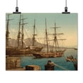 thumbnail image 2 of Print: Ships In The Harbor, Naples, Italy, circa 1890, 2 of 4