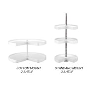 Plastic Kidney Lazy Susans Economy Lazy Daisy Sets, Independently Rotating Single, Kidney Shaped, Single Shelf Only,...