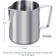 thumbnail image 2 of KAIYANG Jarra de leche 350 ml / 12 FL.OZ tanque de leche de acero inoxidable color plata (9 7,5 cm), 2 of 5