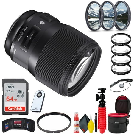 Sigma 135mm f/1.8 DG HSM Art Lens for Canon EF (Deluxe Bundle