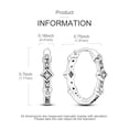thumbnail image 5 of NARMO Original Women 925 Sterling Silver Hoop Earrings Square AAA CZ Jewelry Birthday Gift, 5 of 7