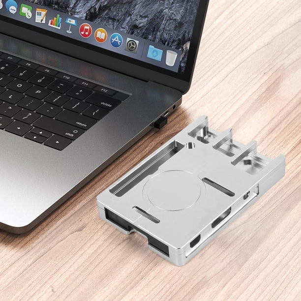 Carcasa Protectora De Disipación De Calor Carcasa protectora del radiador de la CPU de aleación de aluminio para Raspberry Pi 3B+/3B/2B (Plata) Tmvgtek Para estrenar