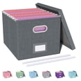thumbnail image 1 of Organizador de archivos Oterri gris oscuro con barras deslizantes, 1 of 7