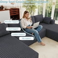 thumbnail image 6 of ODUWA Modular 124" U-Shaped Boneless Sofa, Premium Corduroy Deep Seat Cloud Couch with Wide Armrests, No Assembly, 6 of 9
