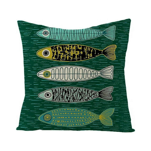 Home Simple Linen Pillow Cover Flower Sofa Pillow Cover