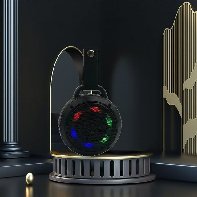 Pompotops Portable Bluetooth Speakers TWS,Colorful Light Bluetooth Speaker Luminous Outdoor Mountaineering Speaker Portable Pendant Speaker High-power Long Standby TWS Bluetooth Speaker