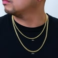 thumbnail image 2 of Nuragold 10k Real Yellow Gold Franco Square 4mm Box Chain Wheat Chain Necklace (18"-30") Italian Jewelry for Men, 2 of 8