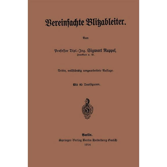 Vereinfachte Blitzableiter, (Paperback)
